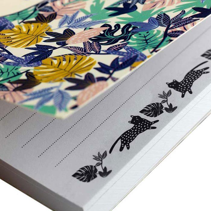 Bloc-notes - Jungle - 100 pages - Motifs tigre - Papier 80g - Détachables