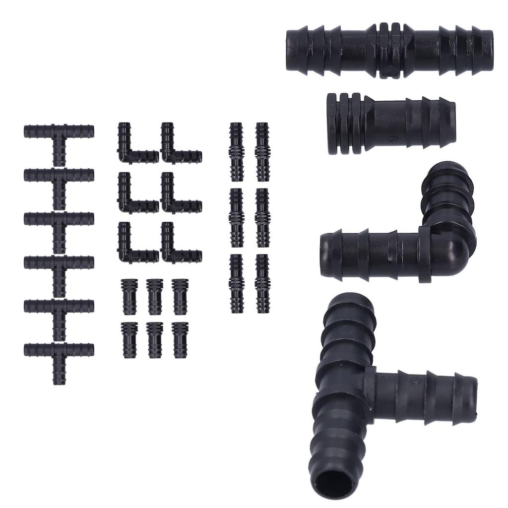 24 шт./компл. комплект фитингов для капельного орошения 1/2 трубка зазубренные соединители для садовой теплицы