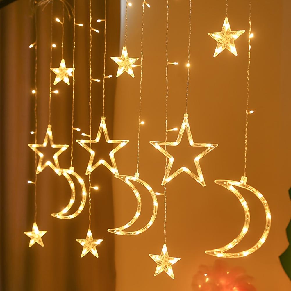 Светодиодные светильники Atars Moon Curtains Lanterns Wreaths Christmas Lights Hanging Ropes Rooms Family Weddings Partys Windows Decorative Light