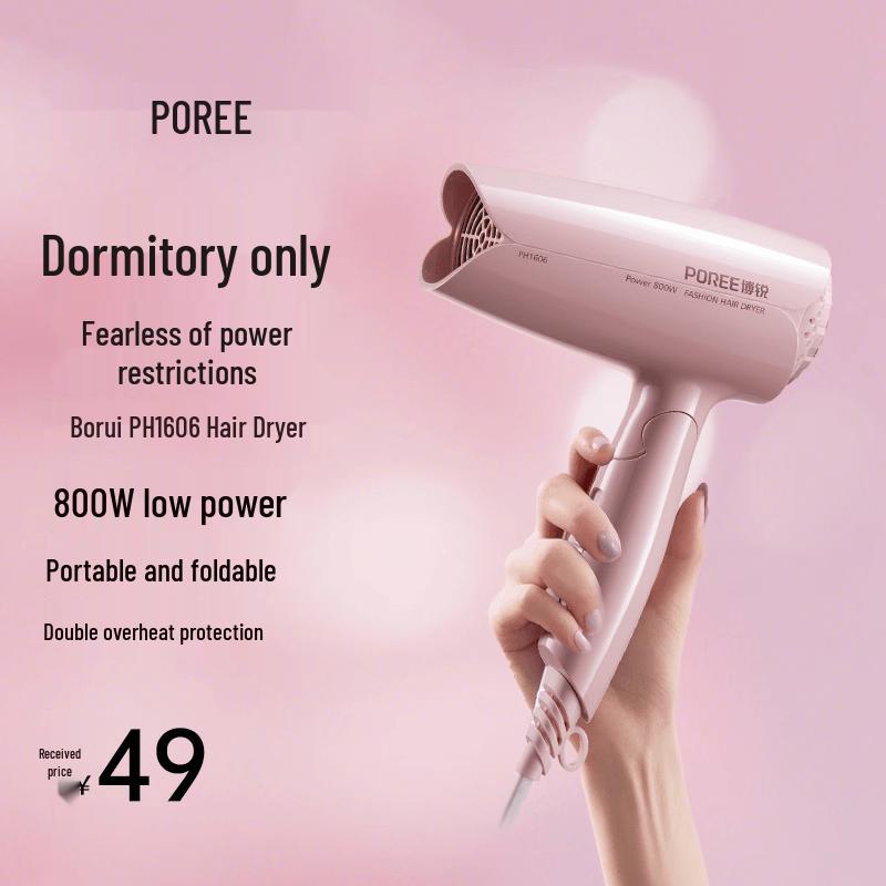 Flyco Boly 800W Portable Foldable Hair Dryer CN plug (adapter included)