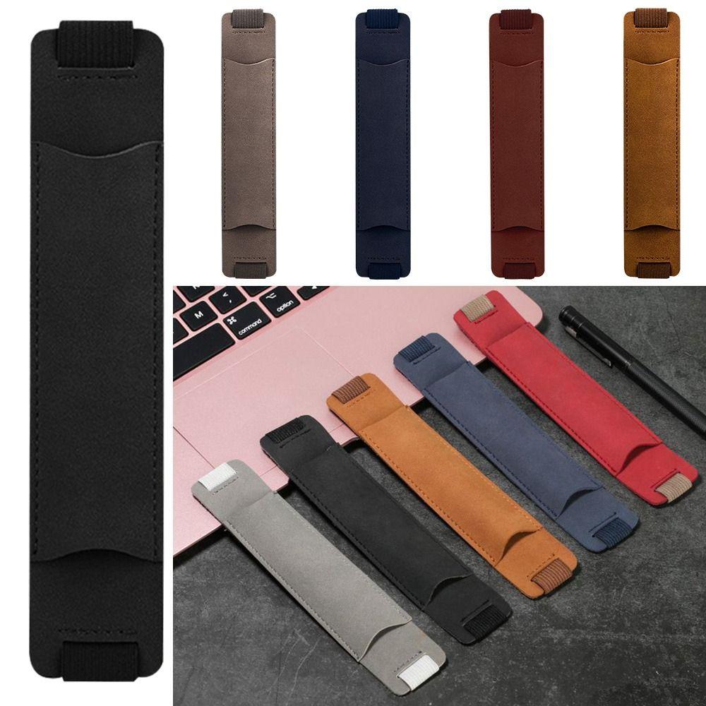 3pcs Hot Sale Portable Pu Leather Pen Clip Pen Bag Pencil Case Pen Holder