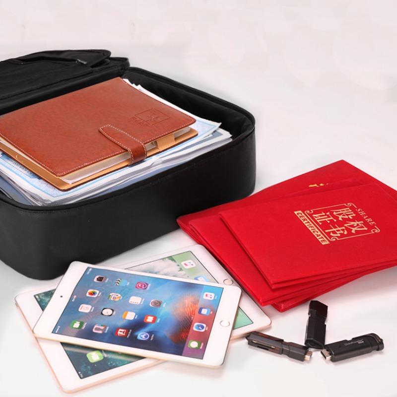 Multifunctional Lockable Fire Resistant Safety Document File Storage Organizer Bag