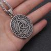 Оловянный кулон-подвеска «Кельтский троичный узел», медальон с гербом семьи викингов и ирландцев с переплетающимся узором (Ювелирные изделия Маллен)