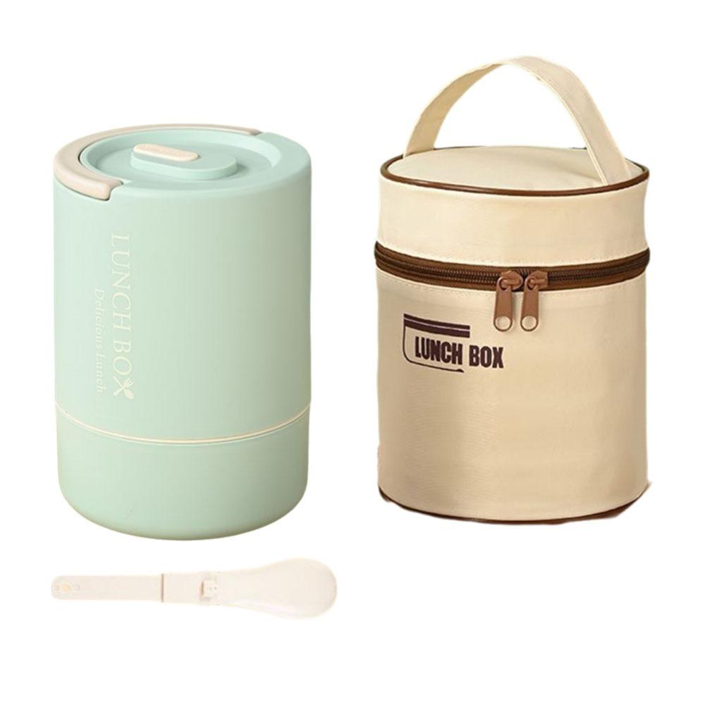 Portable Stainless Steel 3 Layers Lunch Box Large Capacity Round Thermal Lunch Box Sealed Stackable Lunch Container Set Picnic