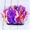 Two-Color Mixed-Color Fire Piece Cloth Edge 10-15Cm Barbie Doll Diy Material Color Turkey Feather Cloth Tape