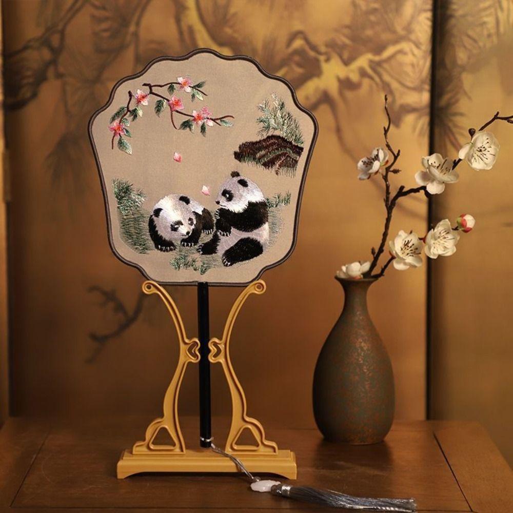 С кисточками китайский вышитый веер в китайском стиле туань фан товары для вечеринок шелковый веер китайская свадьба