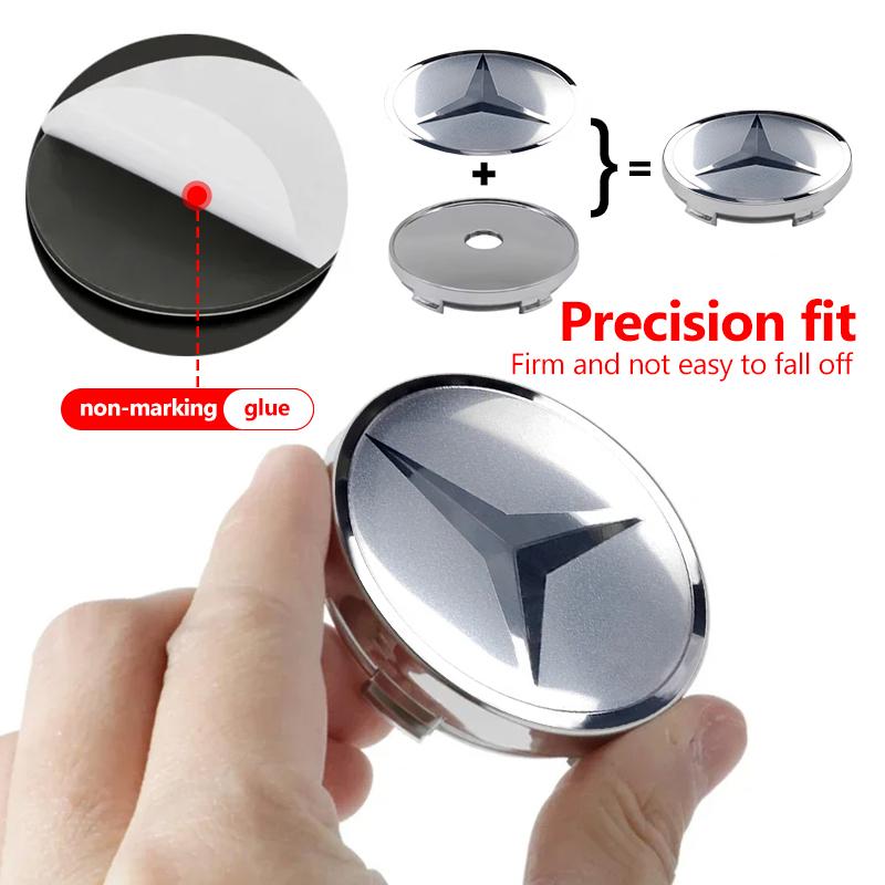 4PCS Car Styling Wheel Center Cap Hub Covers Badge Accessories For Benz AMG Exclusive W204 W222 W205 W203 W213 W124 W108 W126 AA1