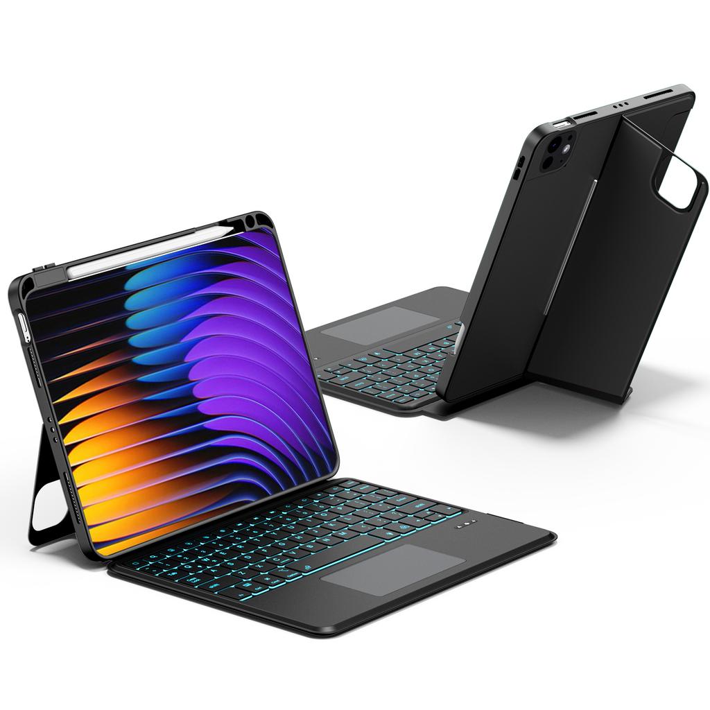 Магнитный умный съемный чехол Беспроводная сенсорная панель 7 с RGB-подсветкой Место для стилуса Магическая клавиатура для xiaomi Pad 7 Pro 11.2"