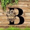 Stunning Floral Monogram Letters Metal Sign! Metal Wall Art. Floral Capital Alphabet Wall decor.DIY Wall Letters. Backdrop Sign.