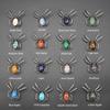 Alloy Inlaid Natural Crystal Agate Spider Brooch Pendant, Shell Gemstone 2-in-1 Pin for Women