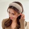 1PC Plush Material Minimalist Style Faux Mink Soft Face Washing Headbands Elegant Headband Versatile Multi-Color