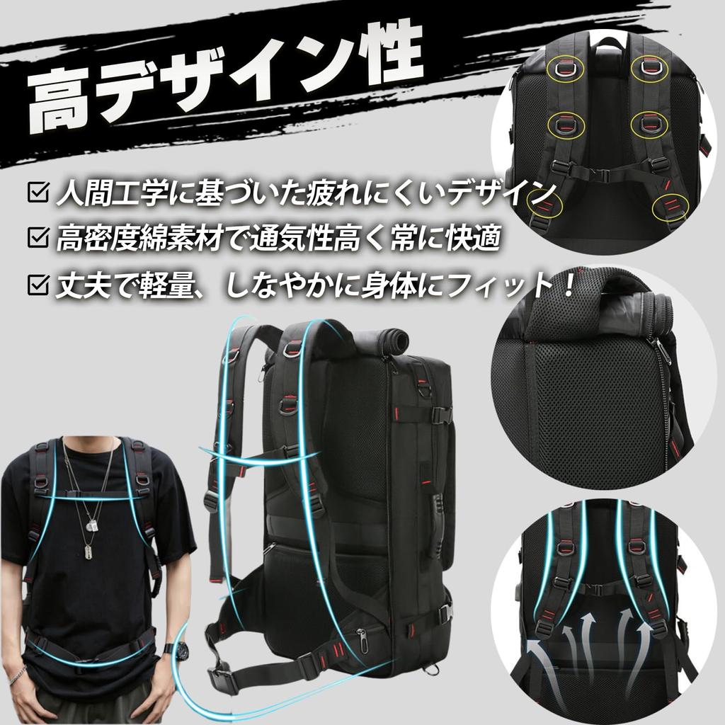 Large Capacity Backpack Business Backpack Square Type 60L Multifunctional Rucksack Climbing Travel Camping Outdoor Hiking Disaster Prevention