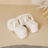 Guochao new Chinese platform sandals women's summer new silk satin square head muffin bottom wear national style cool slippers