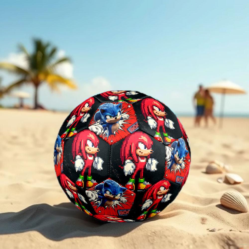 1pc Sonic the Hedgehog Soccer Ball Size 5 Indoor Soccer Ball Fashion Colorful Backyard Game - Great For Sports Fans Gift HE41