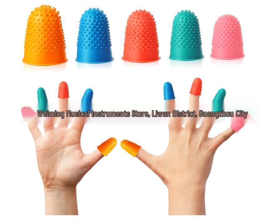 Guitar Finger Protectors: Rubber Cots for Beginner String Pressing, Left & Right Hand Accessories