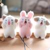 Adorable Plush Screaming Dog Keychain Soft Stuffed Animal Bag Charm