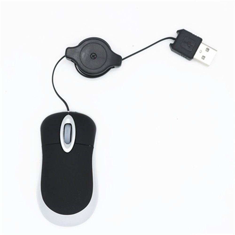 Lightweight mini Retractable Mouse Retractable Cable Computer Mice for Computer PC Laptop
