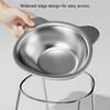 Raised Cat Bowls Tilted Neck Guard Cat Food Bowl 304 Stainless Steel Elevated 15° Shatter-resistant Stable Dog Bowl Pet Supplies