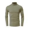 Autumn and Winter High-neck Men's Bottom Shirt Long-sleeved T-shirt Solid Color