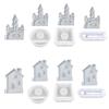 Castle House Candlesticks Resins Moulds Snow House Candle Holder Silicone Molds DIY Castings Moulds for Home Decorations