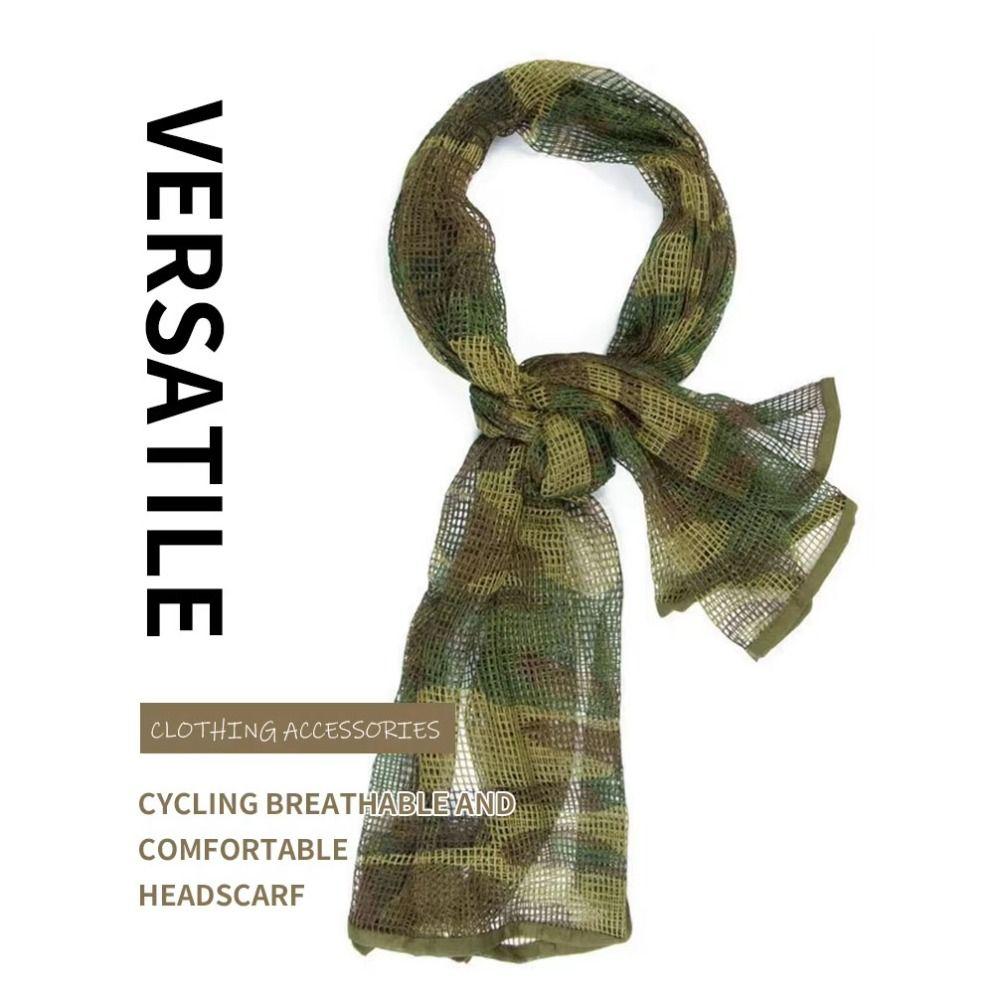 Camouflage Mesh Scarf Lightweight Netting Neck Scarf Durable Head Wrap Outdoor Sports
