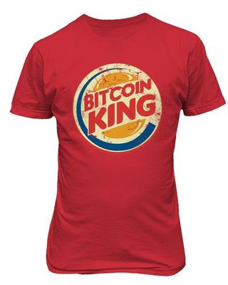Рубашка Bitcoin King Crypto Рубашка Burger Ethereum Litecoin Футболка