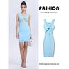 Za2025 Summer New Product Women Clothes Sexy Temperament Twisted Knot Design Sense Dew Sleeveless Back Slim Fit Knitted Dress