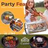 Stainless Steel Rotating Chicken Wing Basket with Automatic Rewind 360° Rotating BBQ Basket Outdoor BBQ Basket Set Gift
