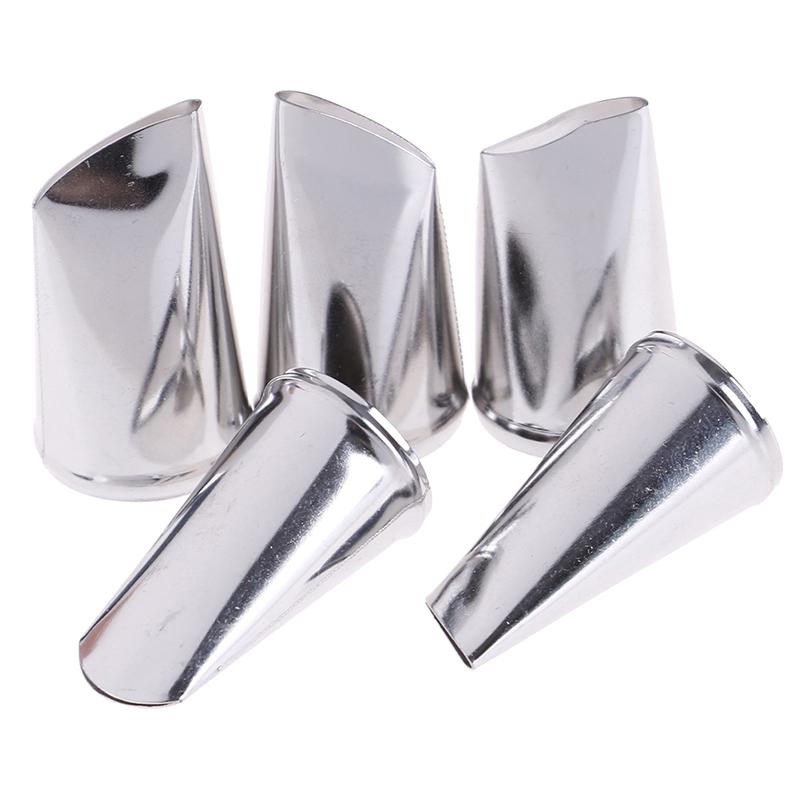 5Pcs Rose Petal Metal Cream Tips Cake Decorating Tool Icing Piping Nozzles