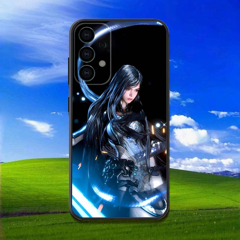 Игровой чехол S-Stellar Blade для Samsung Galaxy A13, A21s, A22, A31, A32, A52, A53, A71, A80, Мягкий черный корпус