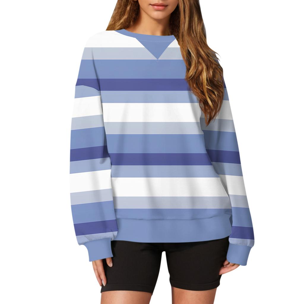 Женский повседневный пуловер с принтом, рубашка с длинным рукавом, толстовка большого размера