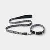 Comfortable Pet Collar Leash Set With Woven Strap Genuine Leather Adjustable Small To Medium Dogs 2.5-25kg