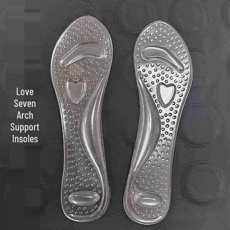 Прозрачные гелевые подушечки для поддержки свода стопы: Семиточечные метатарзальные амортизирующие стельки для высоких каблуков и плоскостопия