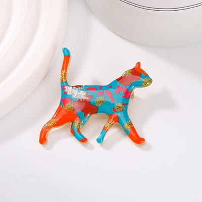 Модная Красочная Милая Брошь Кошка Животное Эмаль Корсаж Аксессуары Значки на Булавках Сумка Шляпа Украшение Повседневный Банкет Подарки