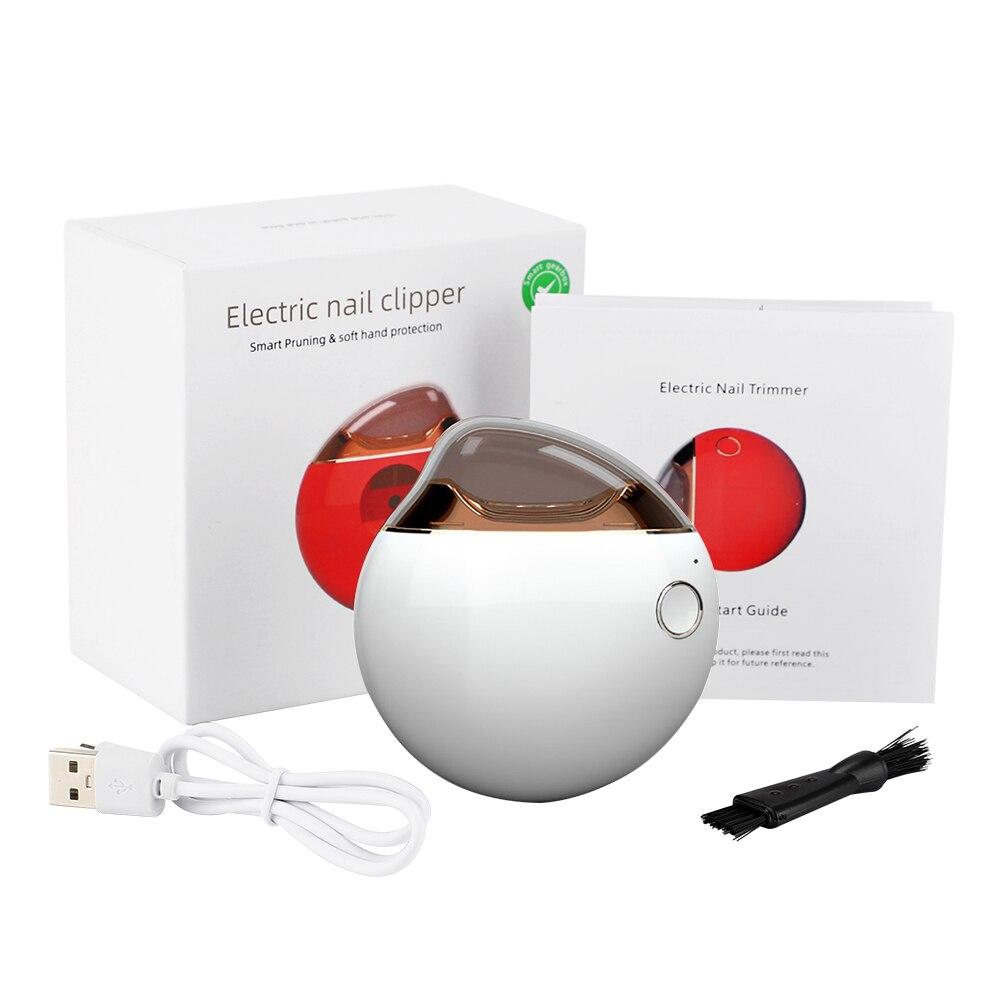 Электрическая машинка для стрижки ногтей, автоматическая маникюрная шлифовальная машинка для взрослых, детский триммер, ножницы для ногтей, машина для ногтей с защитой от брызг, зарядка через USB