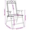 VidaXL Folding Garden Chairs Set of 2 In Steel and Textilene, Garden Seat, Patio Chair, Dining Chair of 360200
