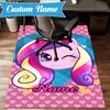 Custom Name Unicorn Fantasy World Rug for Living Room, Game Rooms, Office, Bedroom, Floor Mat Playful Design, fan gifts Christmas decor