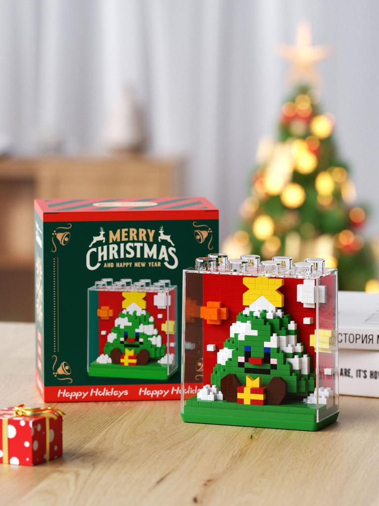 Квадратный Зоопарк Санта Клаус Панда и Тигр Строительные Блоки - Совместимы с Лего, Идеальный Подарок