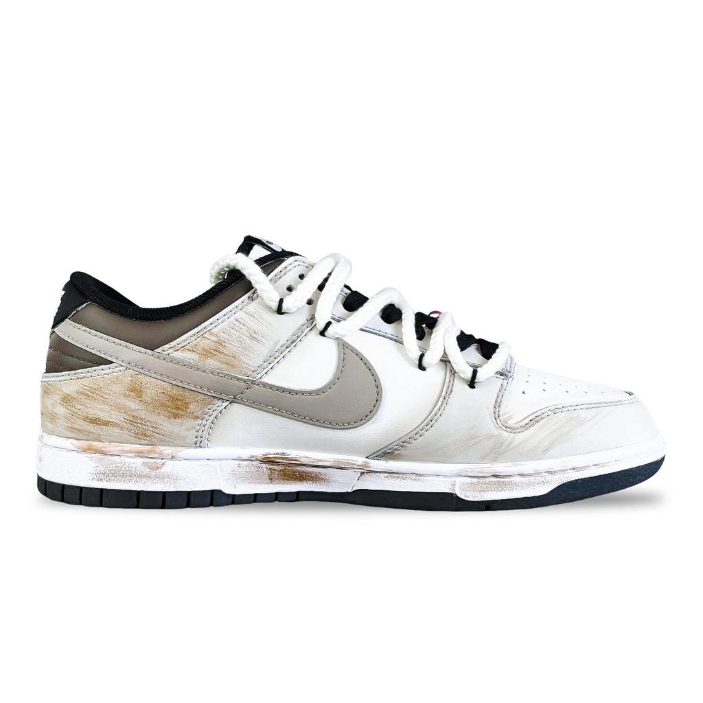 Nike Dunk Low Maris Sal Bubbles, Все в Линии, Устойчивые к Истиранию, Низкие, Для Скейтбординга, Унисекс, Серо-Коричневые, HF5441-100(Команда528-)