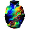 Толстовки с принтом Rainbow Wave 3D для мужчин, повседневные свитера с капюшоном, мужская мода, новые графические толстовки, красочная толстовка с капюшоном