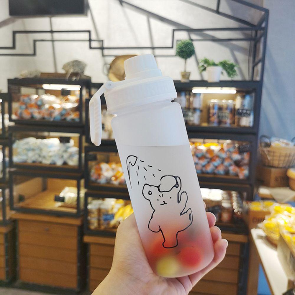 500 мл портативная бутылка для питья с трубочкой для девочек матовая бутылка для воды герметичная чашка для питья