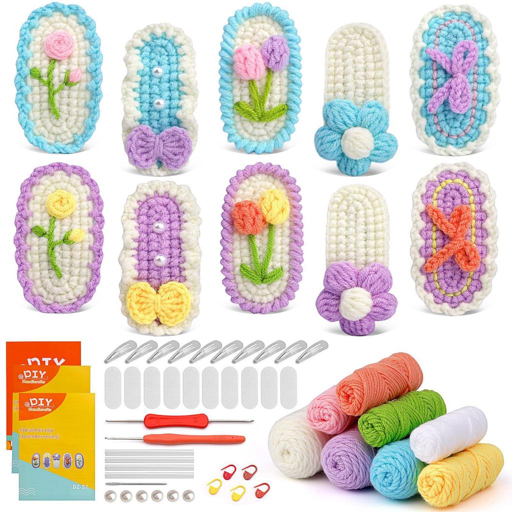 DIY hand-made crochet materials for potted animals, wool knitting balls, crochet ornaments