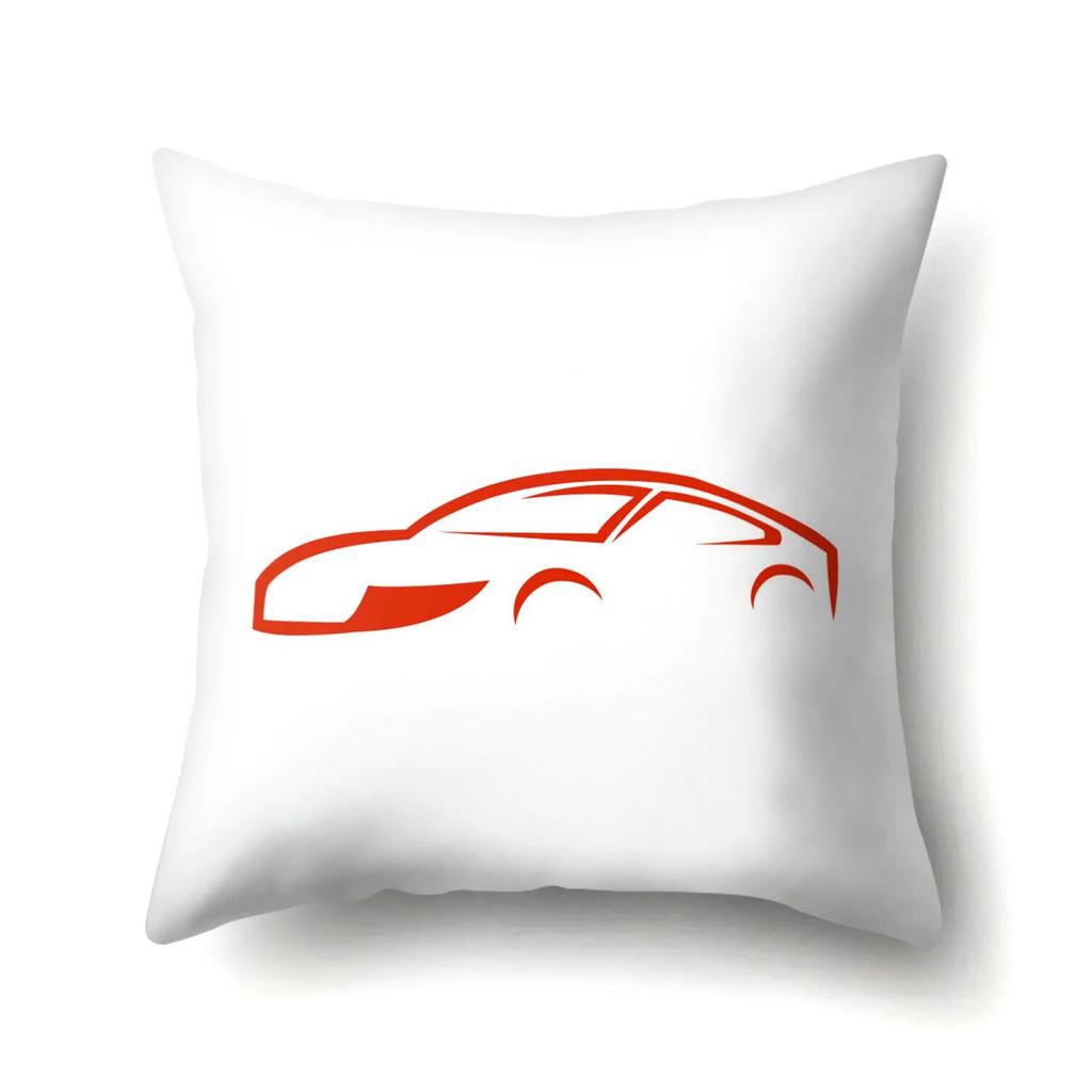 Sports Car Striped Pillowcase Office Cushion Cover Living Room  Waist