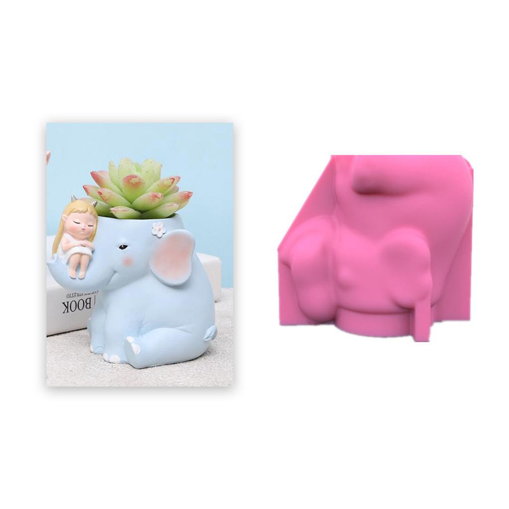 3D Flowerpot Silicone Mold Pen Holder Resin Mold for Epoxy Casting for Creative Christmas Craft for Home Office Ornament