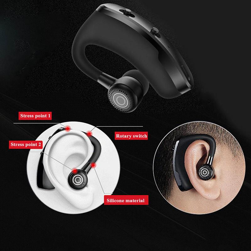 Wireless Bluetooth Headset Single-ear Electronic Display Business Car Sports Ear-mounted 5.2 Noise Reduction Bluetooth Headset