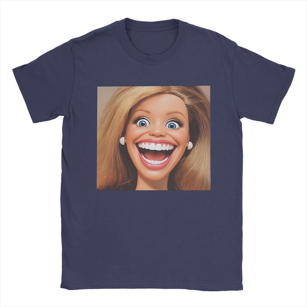 Oversized T Shirt Summer Funny Doll Print Novelty TShirts Cotton Tshirt for Unisex Y2K Retro Printed Short Sleeve Clothes
