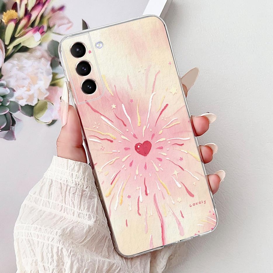 Чехол для Samsung Galaxy S21 FE S21 Plus, чехол с рисунком «Цветы», мягкий тонкий чехол для телефона, для Samsung S21 Ultra S 21 S21+