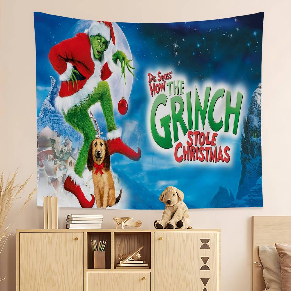 Film The GGrinch CChristmas Cartoon Tapestry Bohemian Wall Tapestries Mandala Home Decor