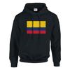 Sweat à capuche - PIXELFORMA - Drapeau de la Colombie - Noir - Длинные манши - Col capuche