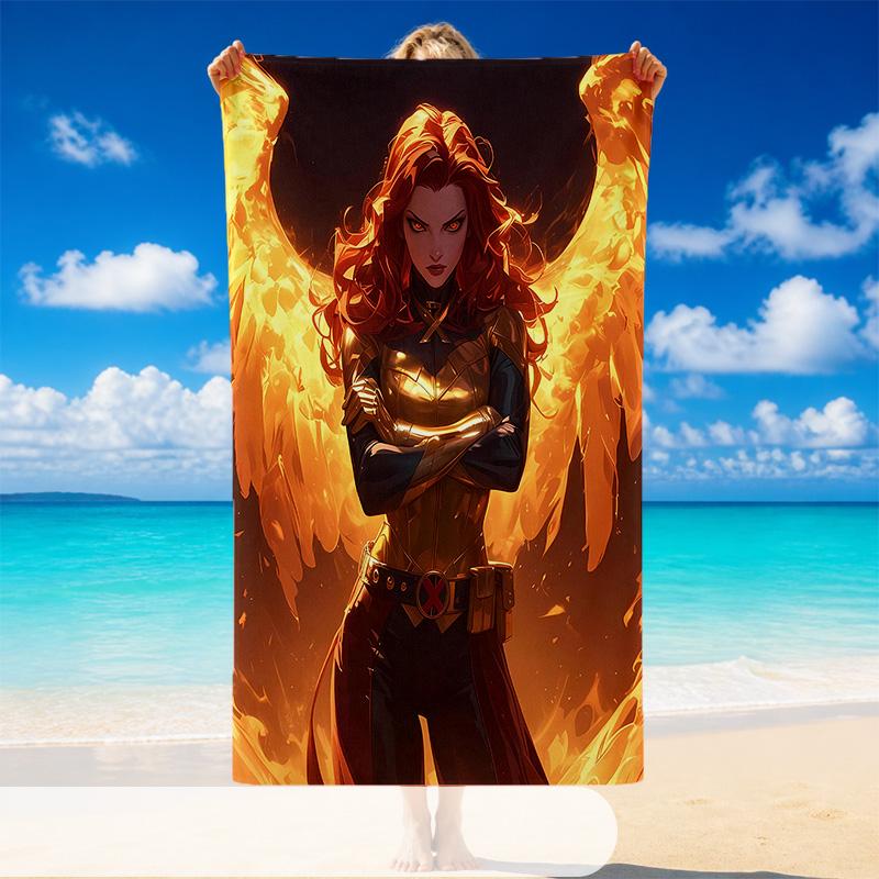 Quick Dry Beach Towel Horror Movies Pattern, Lightweight Absorbent Towel for Pool Beach Vacation Use